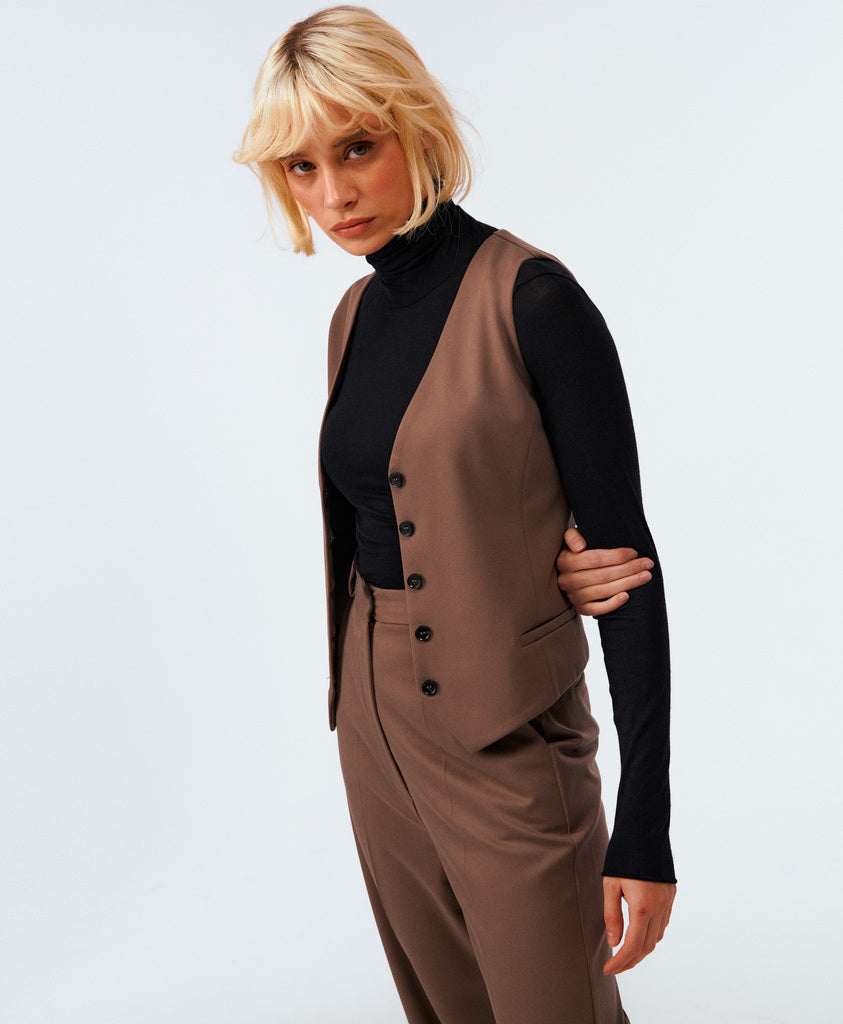 LUZA PANTOLON - KAHVE