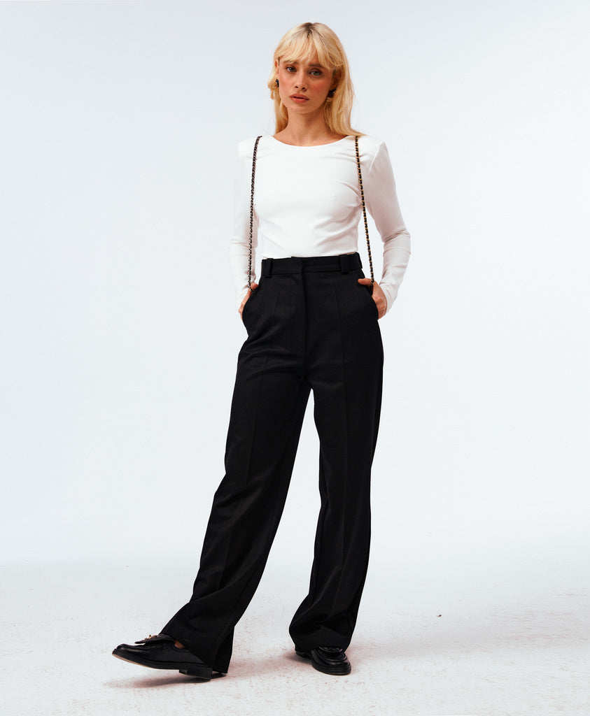 LULU VATKALI CROP BLUZ - BEYAZ