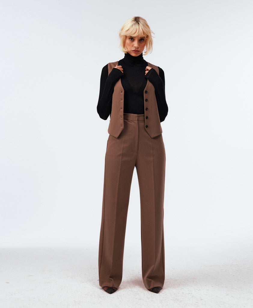 LUZA PANTOLON - KAHVE