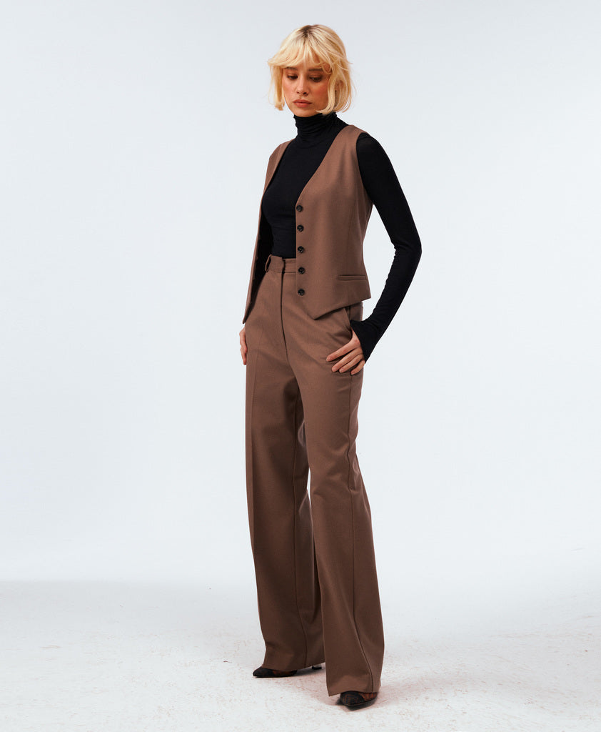 LUZA PANTOLON - KAHVE